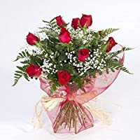 Los mejores  - Ramo de 12 rosas rojas naturales FLORES FRESCAS-Entrega en 24 horas